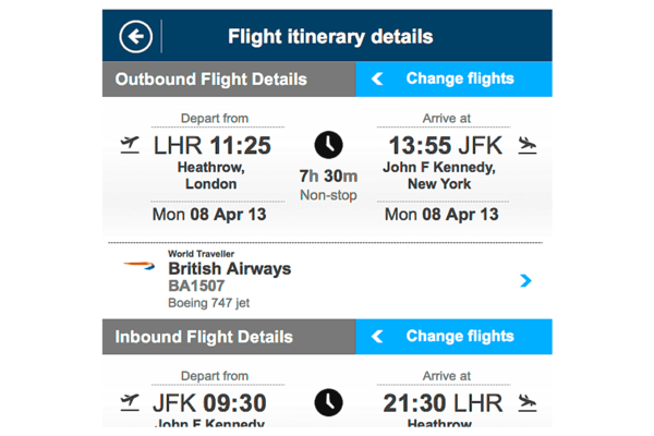 Itinerario de vuelo